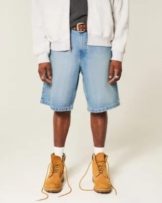 Pantaloni scurți din denim largi