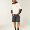 Pantaloni scurți din denim largi Pantaloni scurți din denim largi