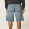Pantaloni scurți din denim largi Pantaloni scurți din denim largi