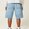 Pantaloni scurți din denim largi Pantaloni scurți din denim largi