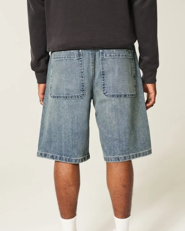 Pantaloni scurți din denim largi Pantaloni scurți din denim largi