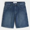 Pantaloni scurți din denim largi Pantaloni scurți din denim largi