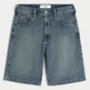 Pantaloni scurți din denim largi Pantaloni scurți din denim largi