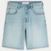 Pantaloni scurți din denim largi Pantaloni scurți din denim largi
