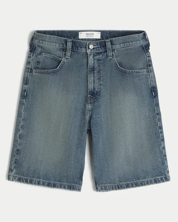 Pantaloni scurți din denim largi Pantaloni scurți din denim largi