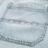 Pantaloni scurți din denim largi, cu broderie în lanț Pantaloni scurți din denim largi, cu broderie în lanț
