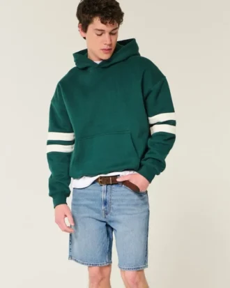 Pantaloni scurți din denim largi, peste genunchi