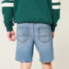 Pantaloni scurți din denim largi, peste genunchi Pantaloni scurți din denim largi, peste genunchi