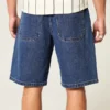 Pantaloni scurți din denim largi, spălați mediu