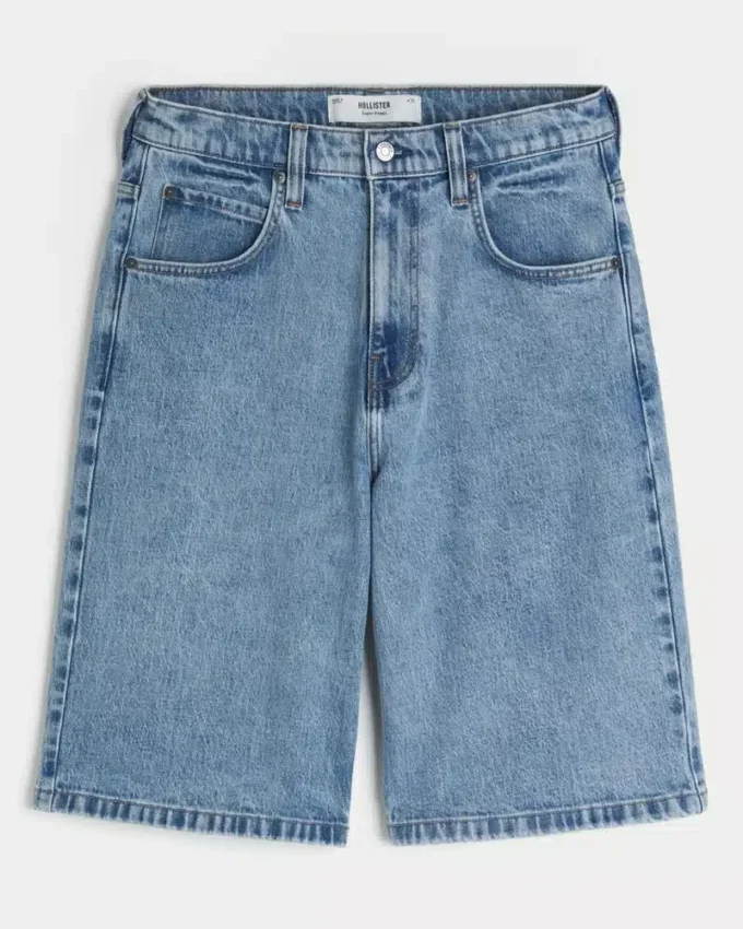 Pantaloni scurți din denim super largi Pantaloni scurți din denim super largi