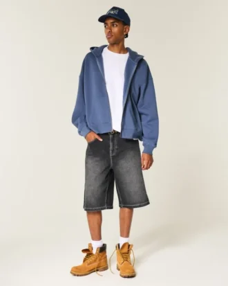 Pantaloni scurți din denim super largi