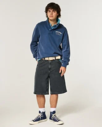 Pantaloni scurți din denim super largi