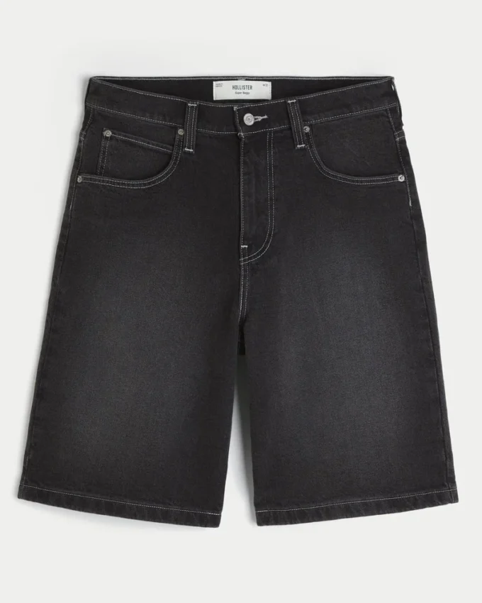 Pantaloni scurți din denim super largi Pantaloni scurți din denim super largi