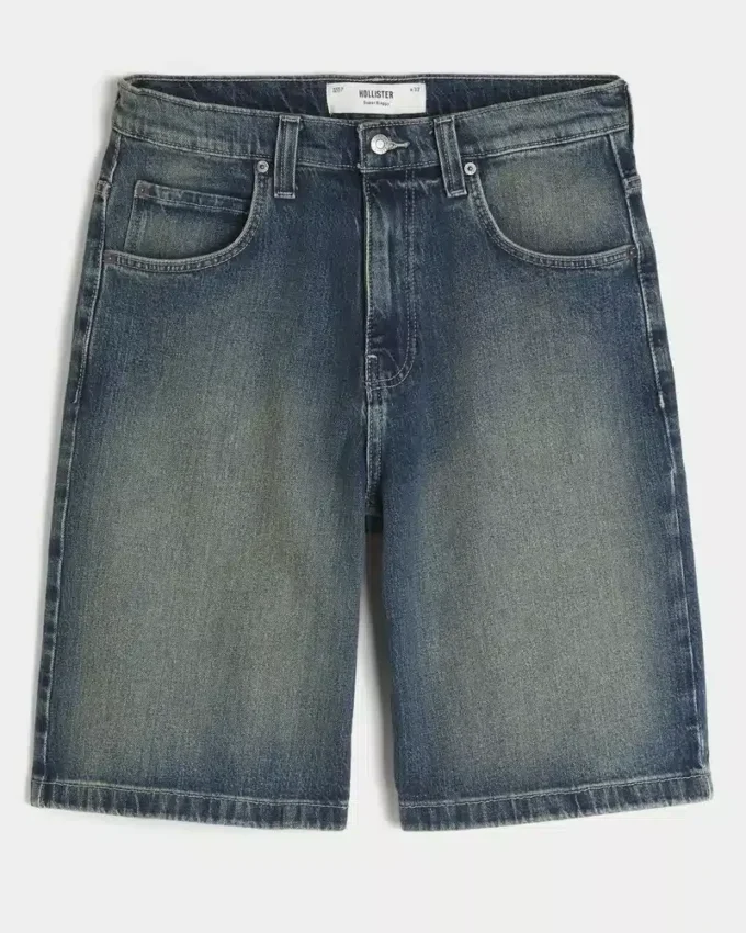 Pantaloni scurți din denim super largi Pantaloni scurți din denim super largi