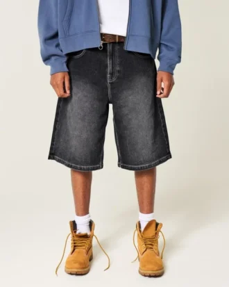 Pantaloni scurți din denim super largi