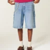 Pantaloni scurți din denim super largi Pantaloni scurți din denim super largi