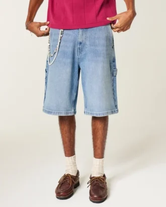 Pantaloni scurți din denim super largi