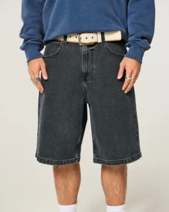 Pantaloni scurți din denim super largi