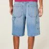 Pantaloni scurți din denim super largi Pantaloni scurți din denim super largi