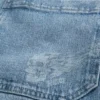 Pantaloni scurți din denim super largi cu imprimeu craniu