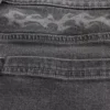 Pantaloni scurți din denim super largi cu imprimeu flacără