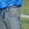 Pantaloni scurți din denim super largi, cu imprimeu Taz, spălați mediu Pantaloni scurți din denim super largi, cu imprimeu Taz, spălați mediu