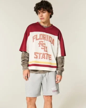 Pantaloni scurți din fleece cu imprimeu Florida State University Seminoles