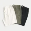 Pantaloni scurți din fleece cu logo, peste genunchi, pachet de 3 bucăți Pantaloni scurți din fleece cu logo, peste genunchi, pachet de 3 bucăți