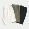 Pantaloni scurți din fleece cu logo, peste genunchi, pachet de 3 bucăți Pantaloni scurți din fleece cu logo, peste genunchi, pachet de 3 bucăți