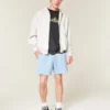 Pantaloni scurți din fleece peste genunchi Pantaloni scurți din fleece peste genunchi