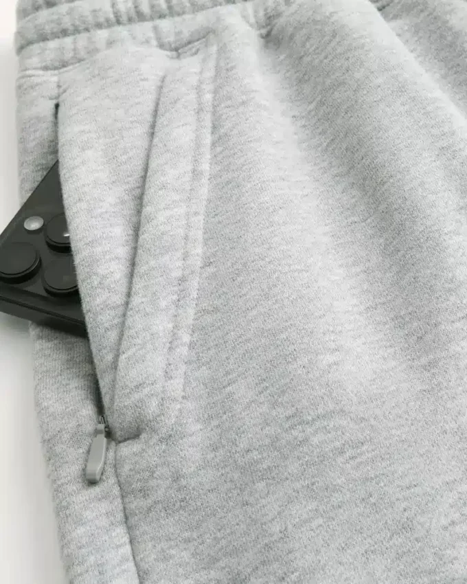 Pantaloni scurți din fleece peste genunchi Pantaloni scurți din fleece peste genunchi
