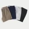 Pantaloni scurți din fleece peste genunchi, pachet de 4 bucăți Pantaloni scurți din fleece peste genunchi, pachet de 4 bucăți