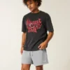 Pantaloni scurți din tricot cu logo, până la jumătatea coapsei Pantaloni scurți din tricot cu logo, până la jumătatea coapsei