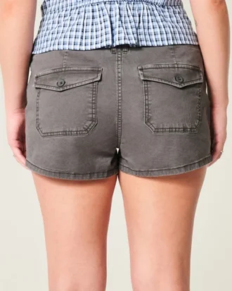 Pantaloni scurți din twill cu talie joasă