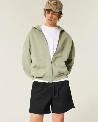 Pantaloni scurți din twill până la jumătatea coapsei