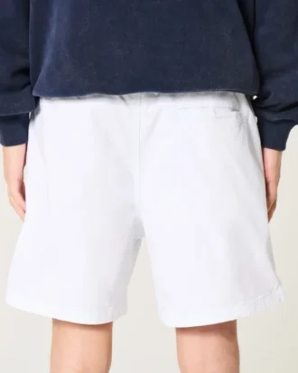 Pantaloni scurți din twill până la jumătatea coapsei