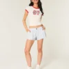 Pantaloni scurți Hollister Livvy din amestec de in, cu talie joasă Pantaloni scurți Hollister Livvy din amestec de in, cu talie joasă