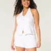 Pantaloni scurți Hollister Livvy din amestec de in, cu talie joasă, 3″ Pantaloni scurți Hollister Livvy din amestec de in, cu talie joasă, 3″
