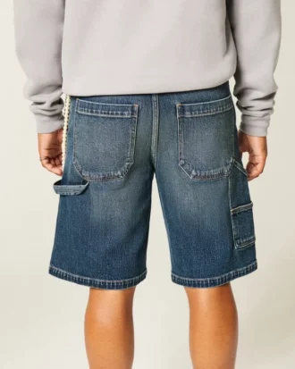 Pantaloni scurți largi din denim