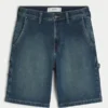 Pantaloni scurți largi din denim Pantaloni scurți largi din denim