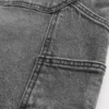 Pantaloni scurți largi din denim negru spălat Pantaloni scurți largi din denim negru spălat