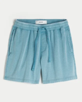 Pantaloni scurți largi din fleece, peste genunchi