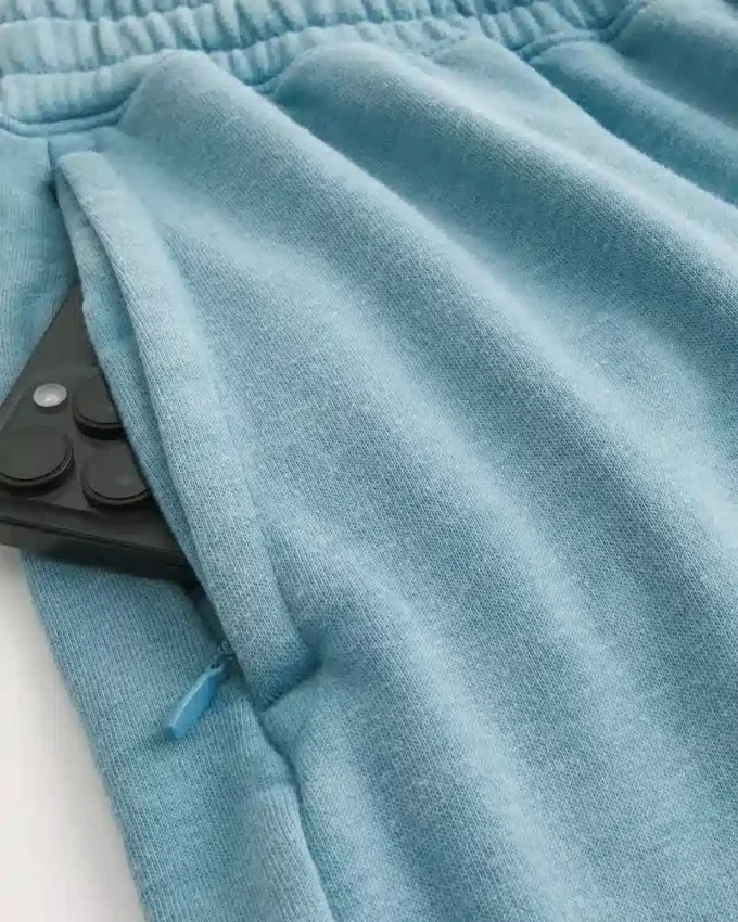 Pantaloni scurți largi din fleece, peste genunchi Pantaloni scurți largi din fleece, peste genunchi