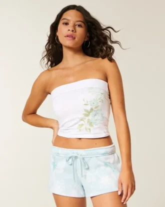 Pantaloni scurți mini din fleece