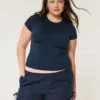 Pantaloni scurți moi din amestec de in, cu fundă laterală Pantaloni scurți moi din amestec de in, cu fundă laterală