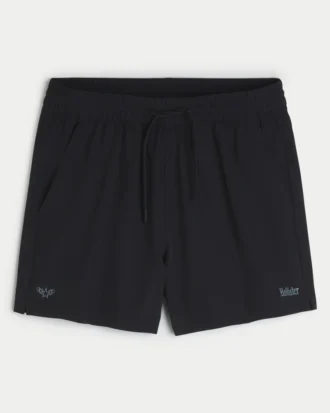 Pantaloni scurți sport cu logo la jumătatea coapsei