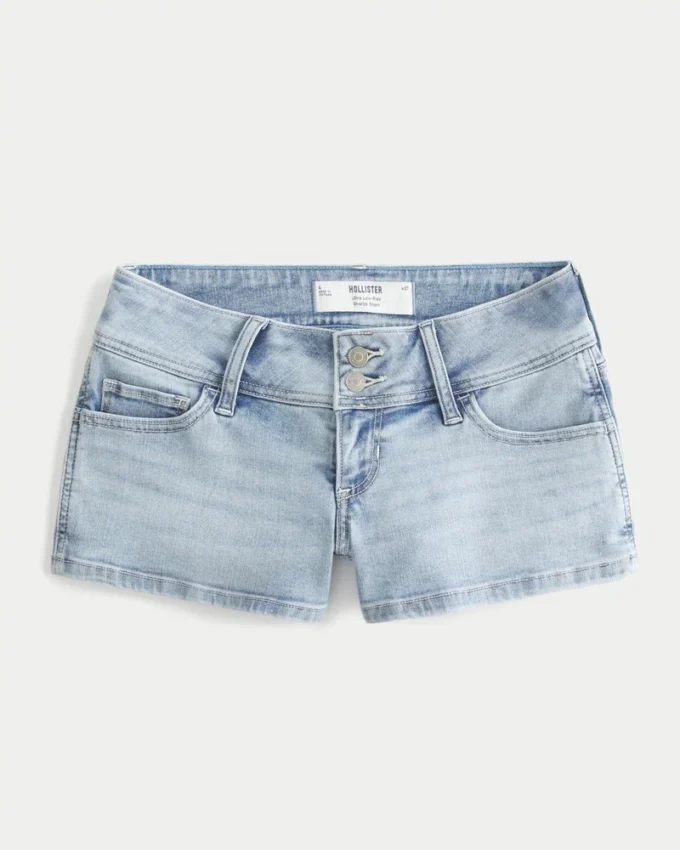 Pantaloni scurți ultra-joși, spălați ușor Pantaloni scurți ultra-joși, spălați ușor
