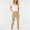 Pantaloni super skinny kaki cu talie înaltă Pantaloni super skinny kaki cu talie înaltă