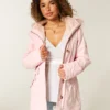 Parka căptușită cu blană artificială Parka căptușită cu blană artificială