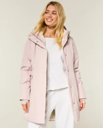 Parka căptușită cu blană artificială